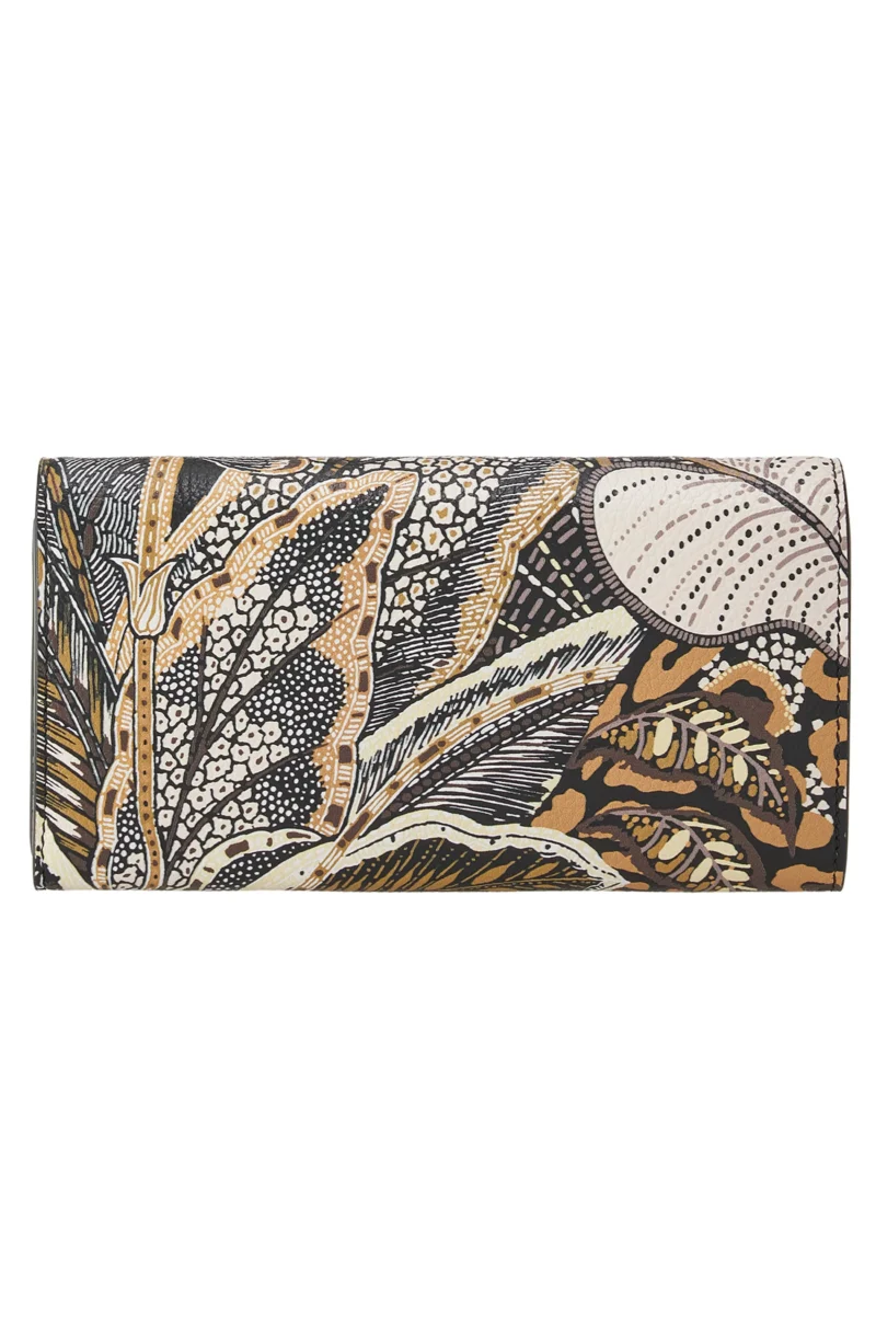 Gancini Scarf Print Leather Wallet In Nero / Stampa Batik - Image 3