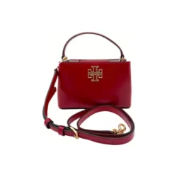 Britten Leather Shoulder Bag Crossbody Bag Handbag Small Size Women's Red