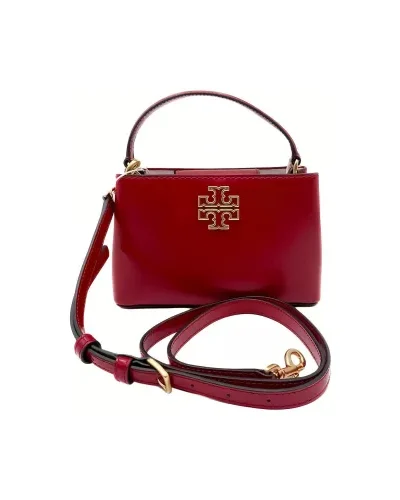 Britten Leather Shoulder Bag Crossbody Bag Handbag Small Size Women's Red