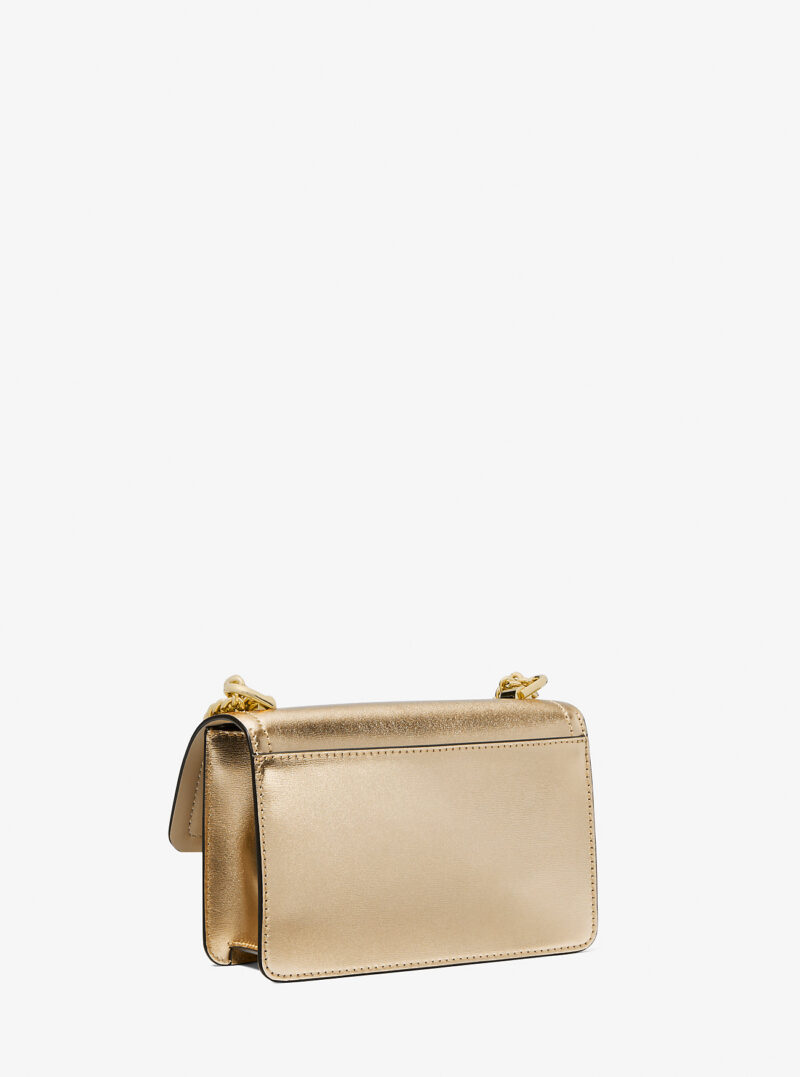 Heather Extra-Small Metallic Leather Crossbody Bag - Image 4