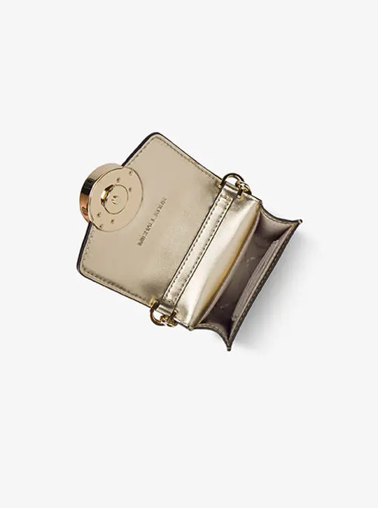 Carmen Small Metallic Phone Crossbody Bag  PALE GOLD - Image 3