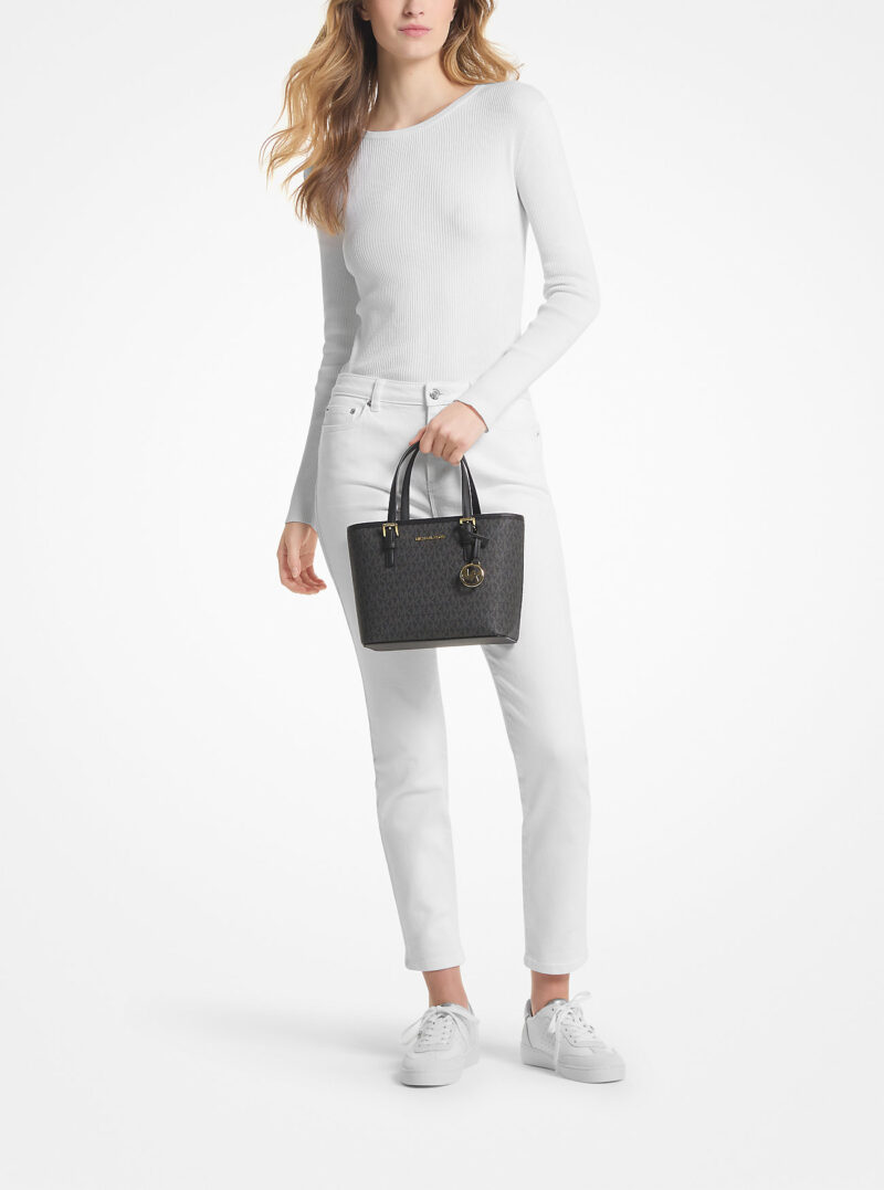 Jet Set Travel Extra-Small Logo Top-Zip Tote Bag - Image 2