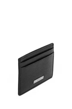 Leather Logo Money Clip Card Holder