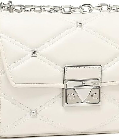 Serena Small Flap Shoulder Bag Optic White