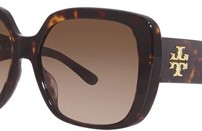 TORY BURCH Sunglasses Women's Dark Tortoise/Brown Gradient