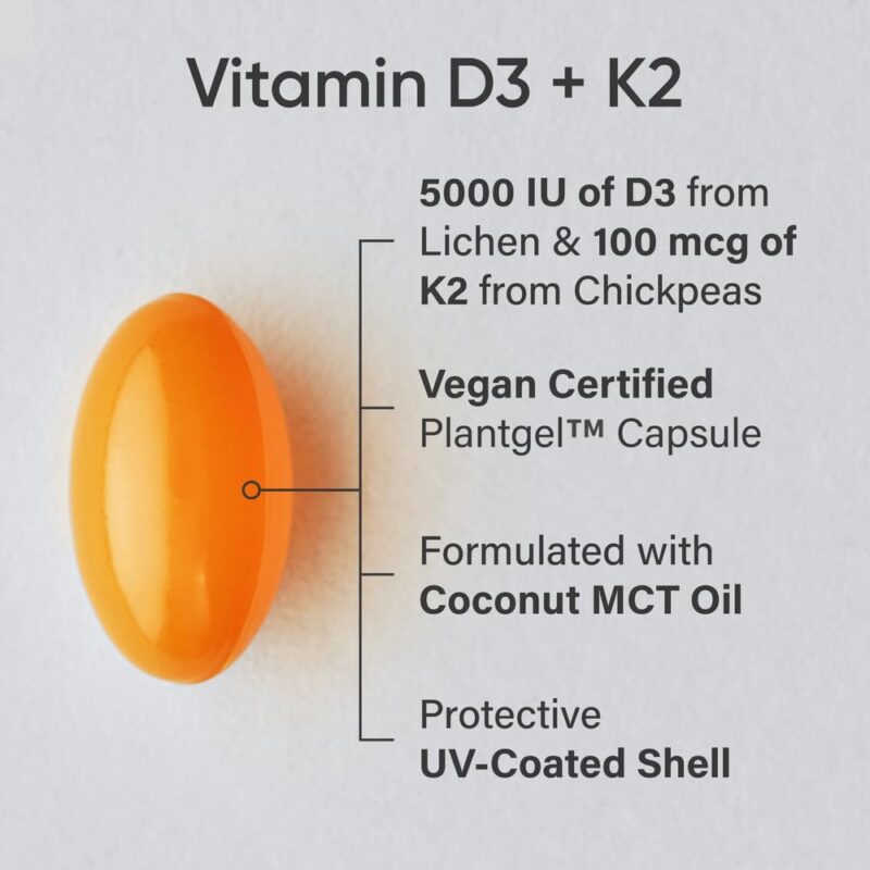 D3+ K2 , 1 PER DAY FORMULA - 160 VEGGIE - Image 8