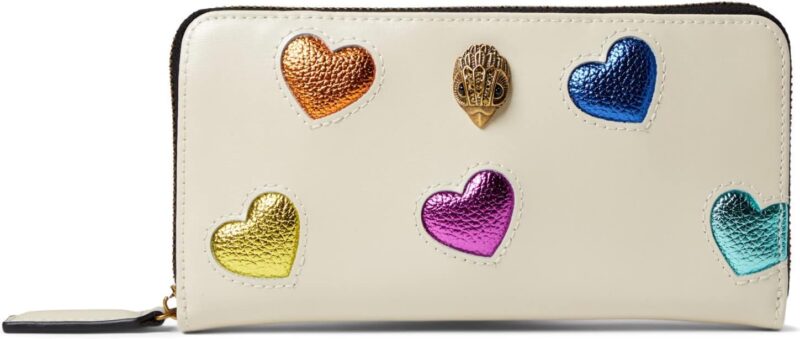 Kurt Geiger London Love Zip Around Wallet Bone One Size