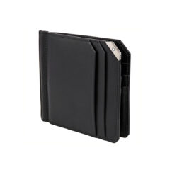 Montblanc Urban Spirit Men's Wallet 6CC Black Leather with Money Clip