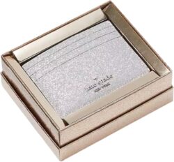 Glimmer Glitter Small Slim Card Holder Lunar Light