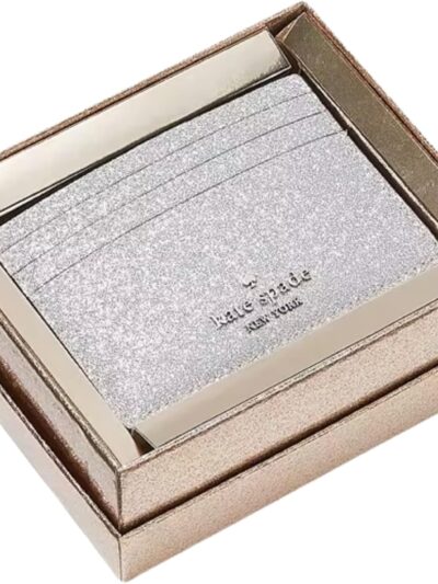 Glimmer Glitter Small Slim Card Holder Lunar Light