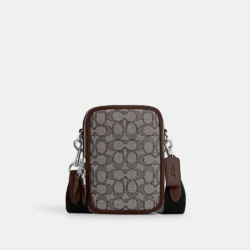 Stanton Crossbody Signature Jacquard & Leather Maple