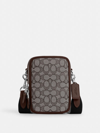 Stanton Crossbody Signature Jacquard & Leather Maple