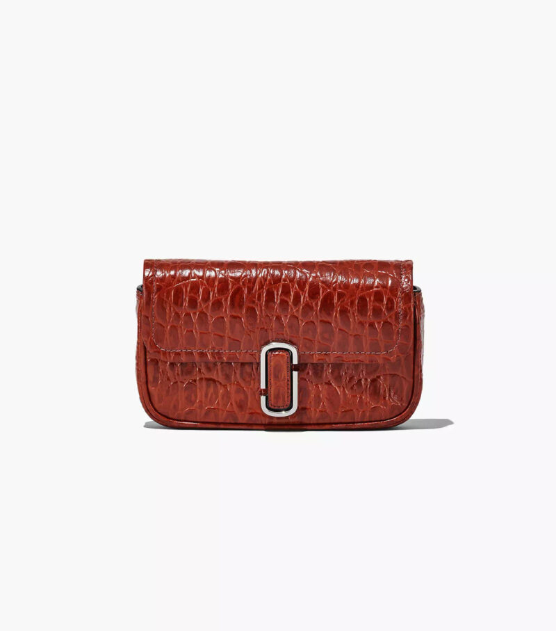 MARC JACOBS Croc-Embossed J Marc Mini Bag - Image 5