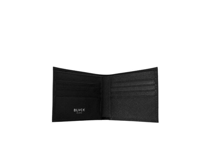 Blvck Monogram Fold Wallet In Saffiano Leather - Image 2