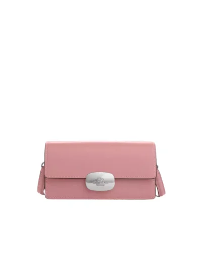 Eliza Small Flap Crossbody Bag In True Pink