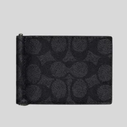 Slim Money Clip Billfold Wallet In Signature Canvas