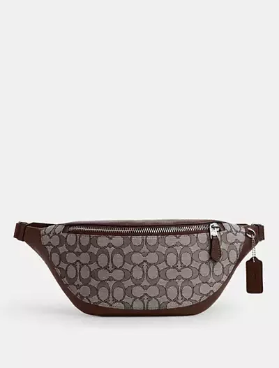 Warren Belt Bag In Signature Jacquard Maple