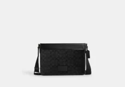 District Crossbody Bag In Signature Canvas Charcoal/Black