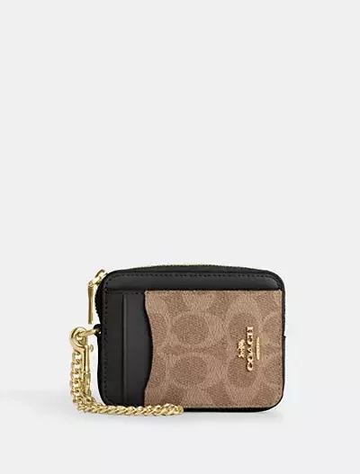 Zip Card Case In Signature Canvas