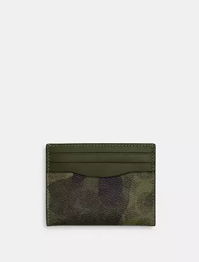 Slim Id Card Case In Signature Canvas