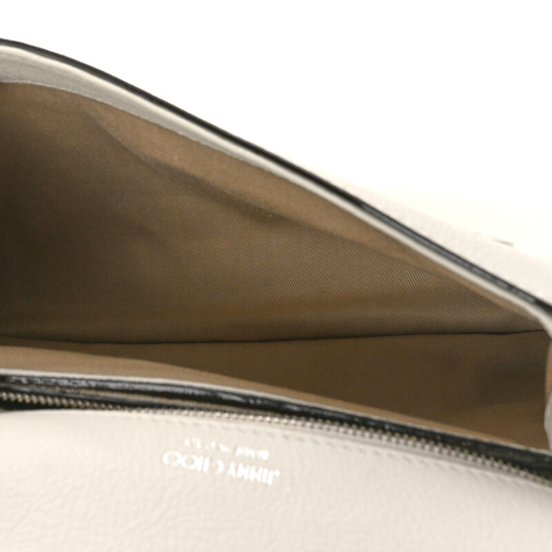 Calfskin Crystal Medium Cheri Top Handle Bag Milk - Image 6