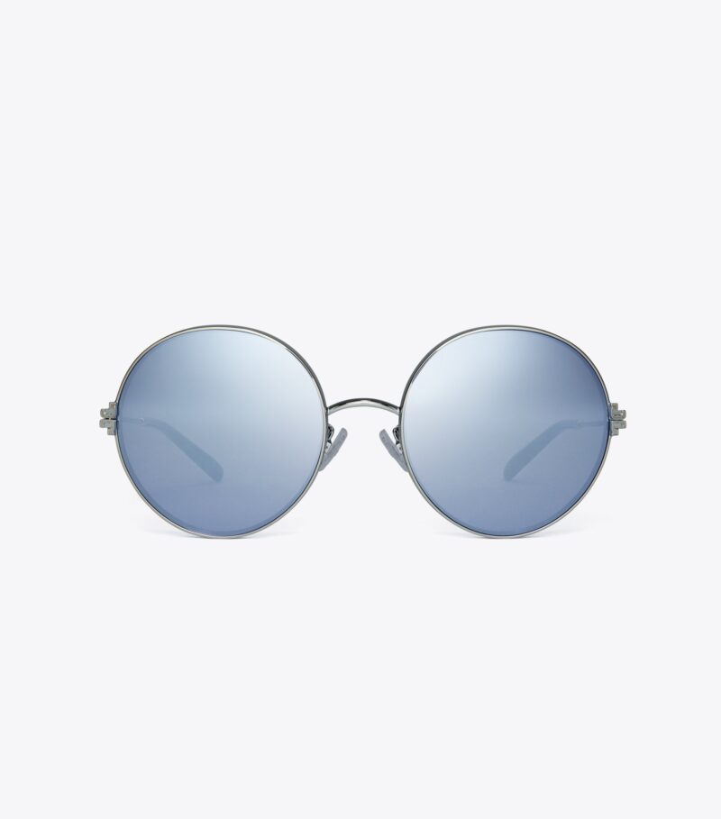 TORY BURCH ELEANOR METAL ROUND SUNGLASSES