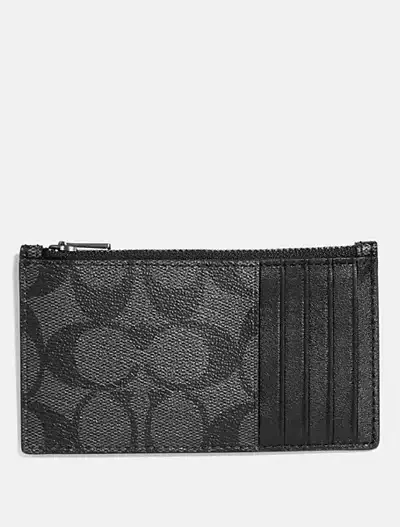 Zip Card Case In Signature Canvas