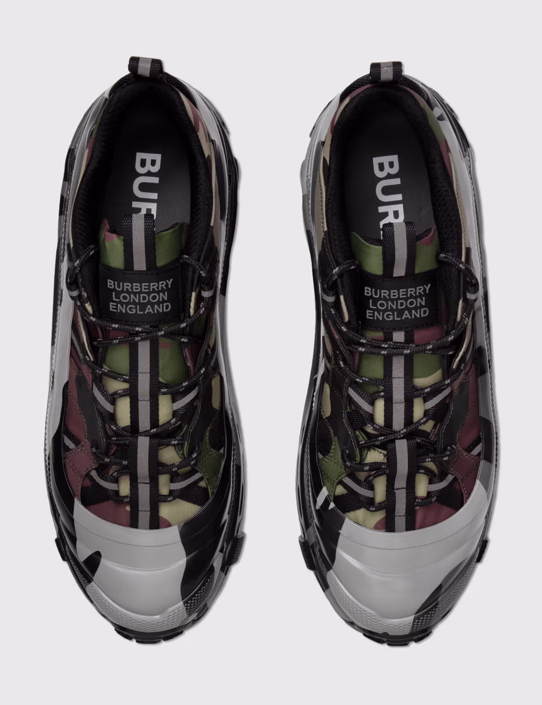 Burberry Arthur Vintage Checked Cotton & Leather Low-Top Sneakers - Image 5