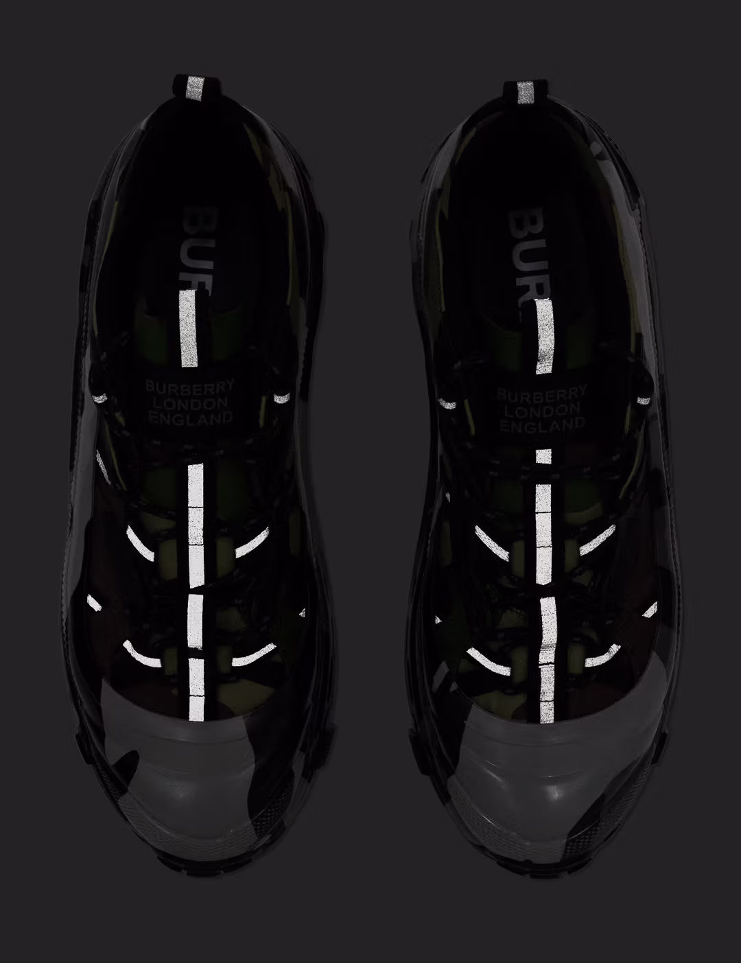 Burberry Arthur Vintage Checked Cotton & Leather Low-Top Sneakers - Image 2