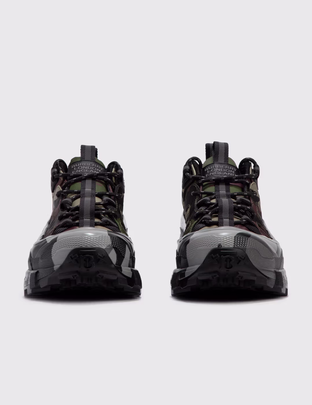 Burberry Arthur Vintage Checked Cotton & Leather Low-Top Sneakers - Image 6