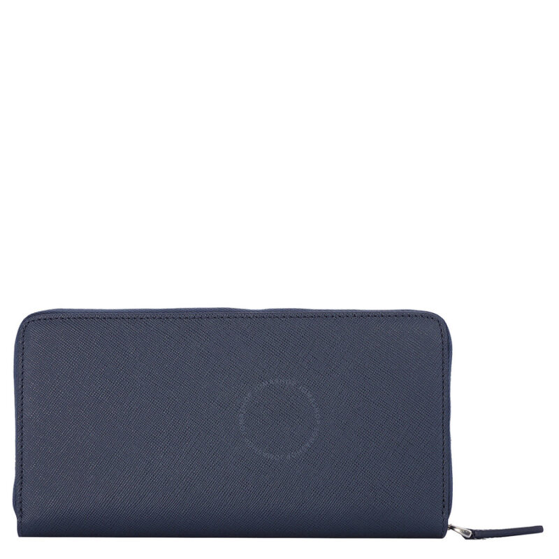 Blue Leather 12cc Sartorial Zip-Around Wallet - Image 4