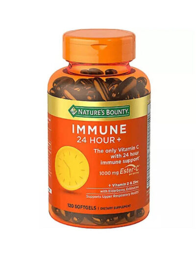 Natures Bounty Immune 24 Hour + 1000mg Ester C 120 Softgels