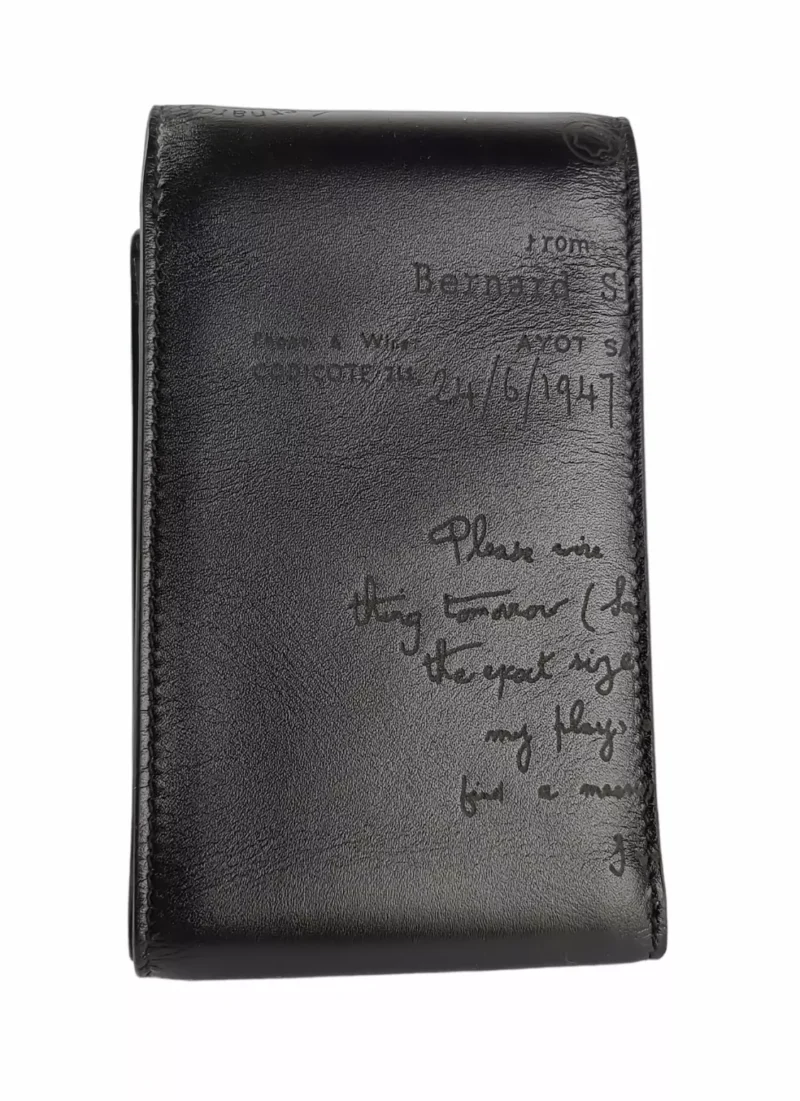 MONTBLANC LTD WRITERS EDITION BERNARD SHAW LEATHER WALLET BLACK 103411 NO BOX - Image 4