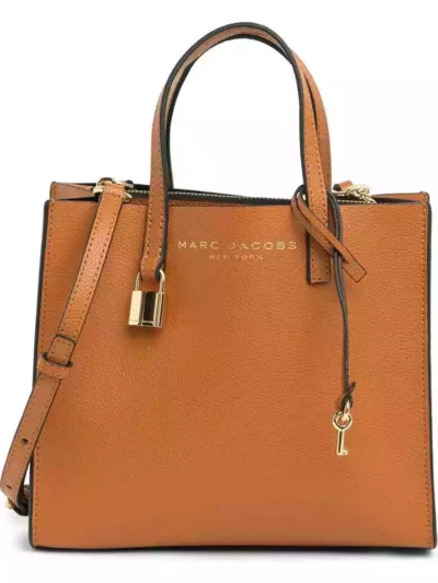 Marc Jacobs Mini Grind Coated Leather Crossbody Tote Bag Satchel