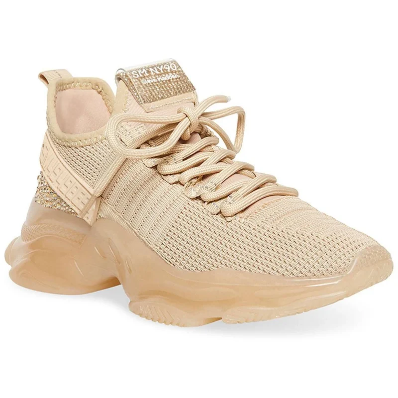 Steve Madden Womens Maxima Beige Athletic and Training Shoes