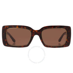 TORY BURCH Dark Brown Rectangular Ladies Sunglasses