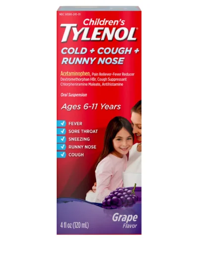 Tylenol Children's Cold + Cough + Runny Nose Oral Suspension - Grape