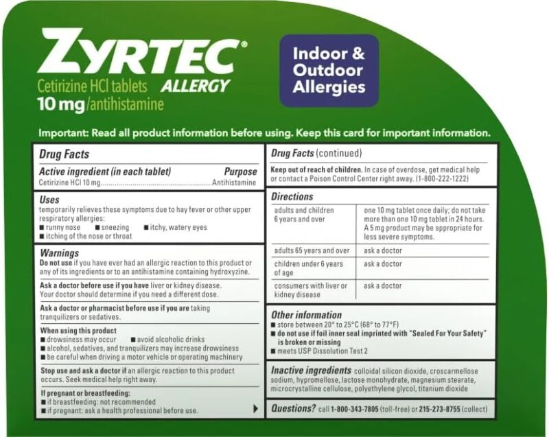 Zyrtec Allergy Relief Tablets, 70 Count by Zyrtec - Image 2