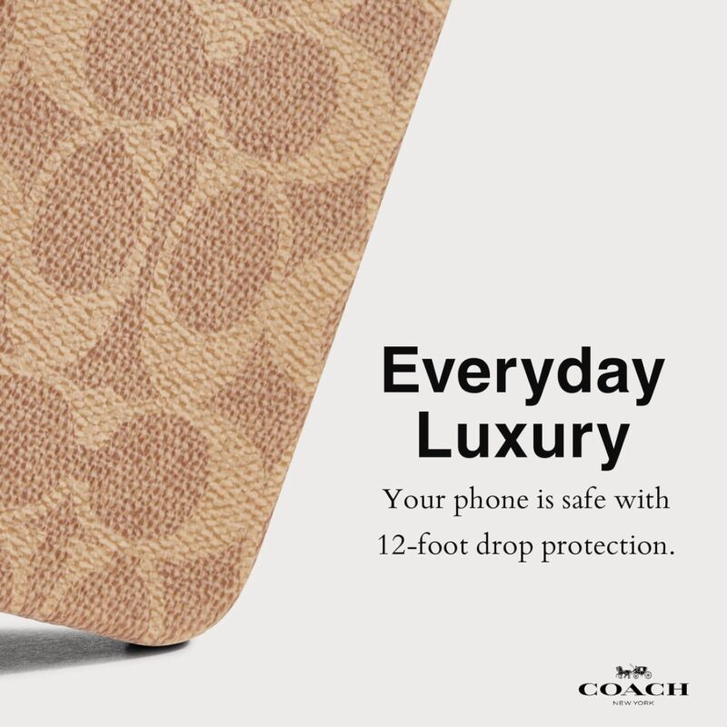 Coach Signature Canvas Slim Wrap iPhone 16 Pro Max Case - Designer Phone Case - Signature Tan - Image 7