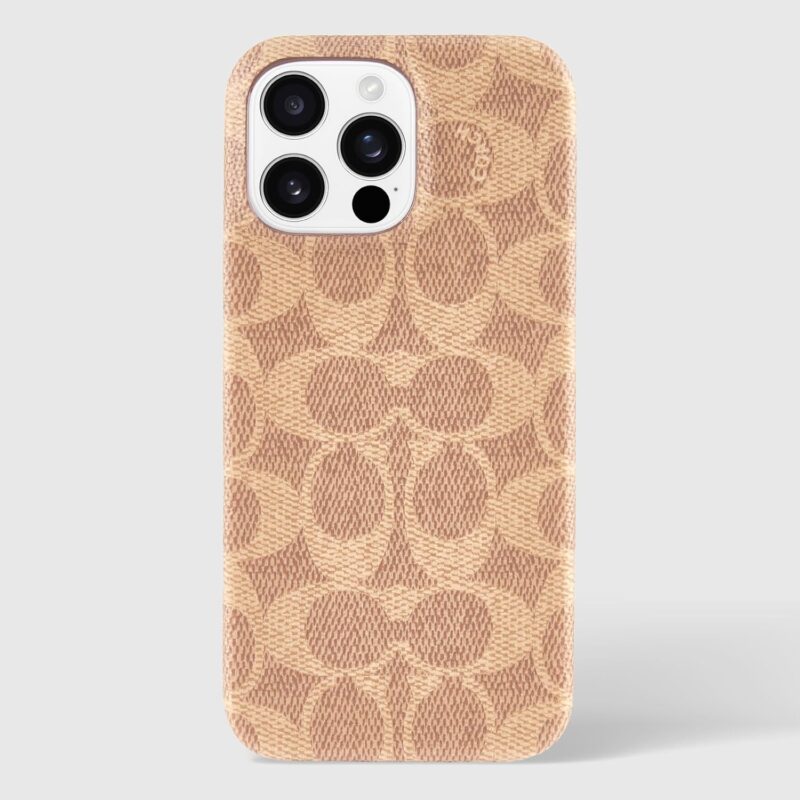 Coach Signature Canvas Slim Wrap iPhone 16 Pro Max Case - Designer Phone Case - Signature Tan