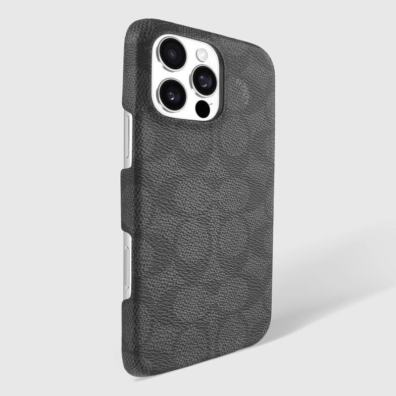 Coach Signature Canvas Slim Wrap iPhone 16 Pro Max Case - Designer Phone Case - Signature Charcoal - Image 3