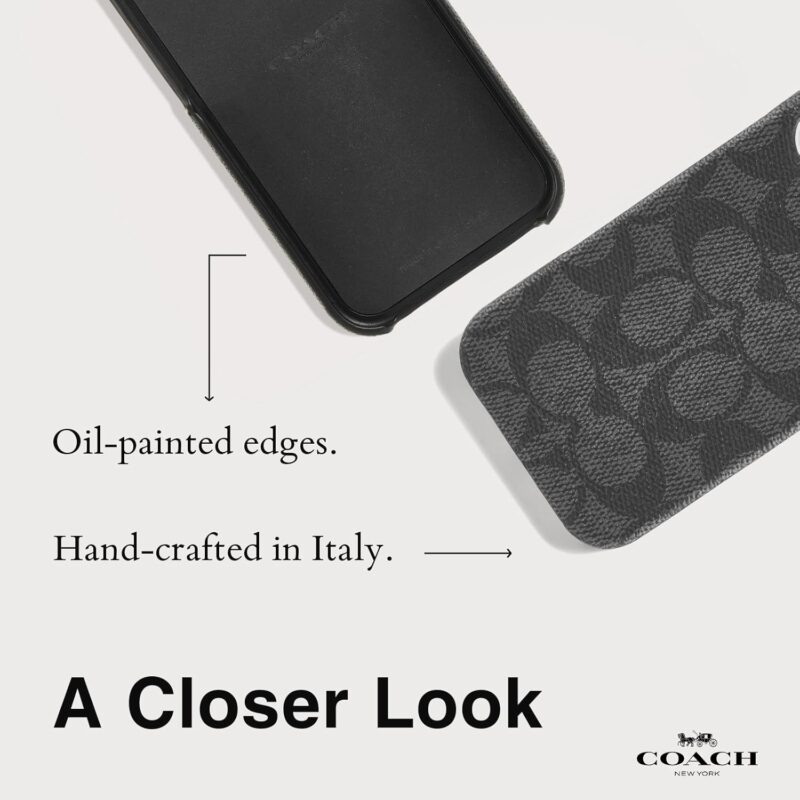 Coach Signature Canvas Slim Wrap iPhone 16 Pro Case - Designer Phone Case - Signature Charcoal - Image 2