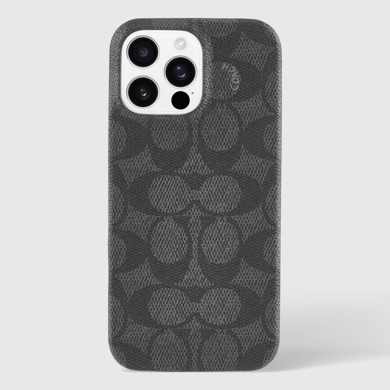 Coach Signature Canvas Slim Wrap iPhone 16 Pro Max Case - Designer Phone Case - Signature Charcoal