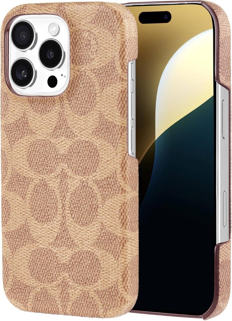 Coach Signature Canvas Slim Wrap iPhone 16 Pro Case - Designer Phone Case - Signature Tan - Image 2