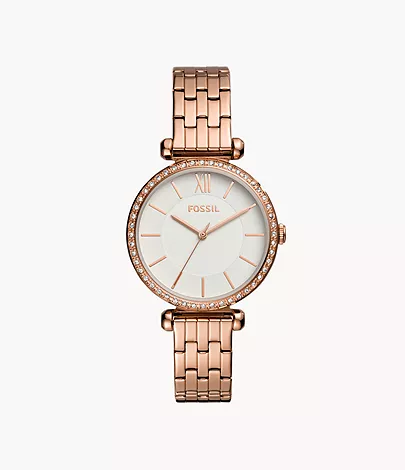 Tillie Three-Hand Rose Gold-Tone Stainless Steel Watch