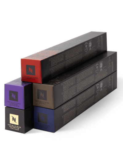 Nespresso Capsules 10 Capsule Pack KAZAAR, RISTRETTO, INDIA , ARPEGGOP, ROMA, NAOPOLI