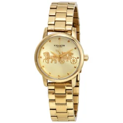 Grand Gold Dial Yellow Gold-tone Ladies Watch