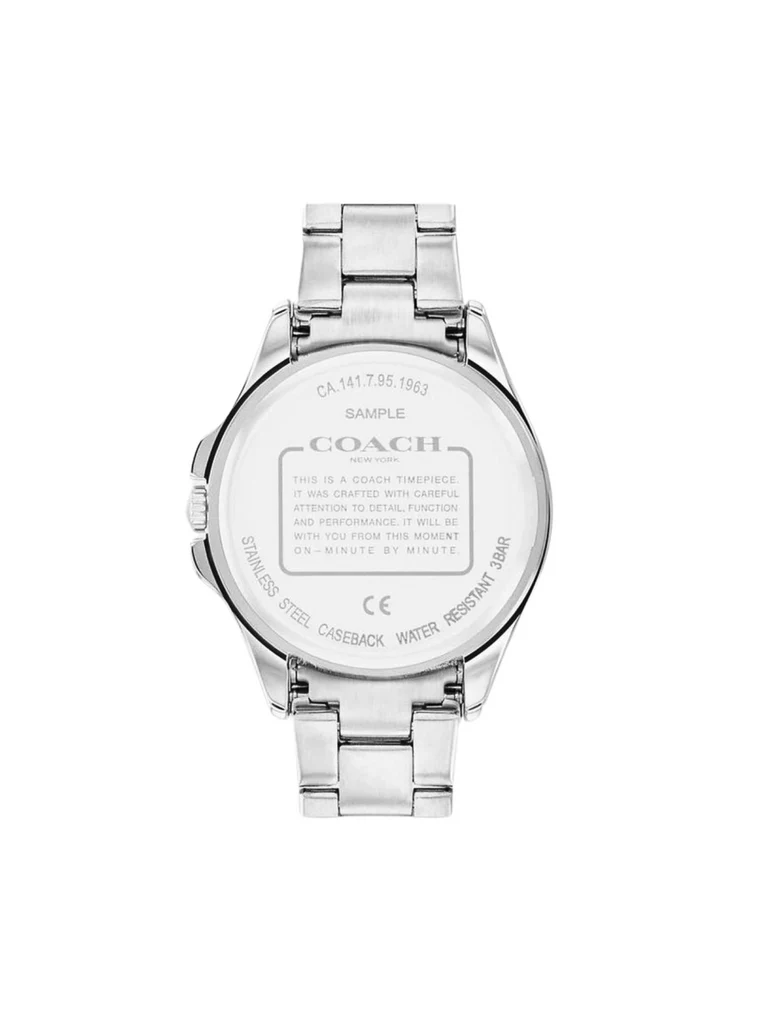 Coach 14503756 Libby 37mm Stainless Steel Watch Silver/Pink Dial - Image 3