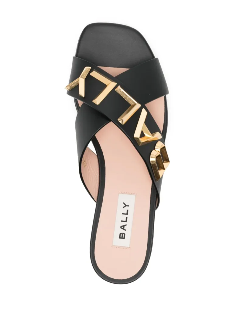 logo-plaque crossover sandals - Image 3