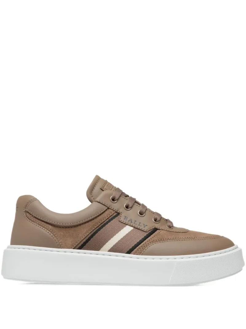 suede stripe-detailing sneakers